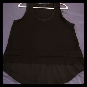 Banana Republic, Black Tiered Top, Size L